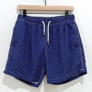 BERTIGO Mens Swim Trunks Mini Chest Prints Blue Size M